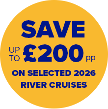 Save upto £200pp on selected 2026 River Cruises